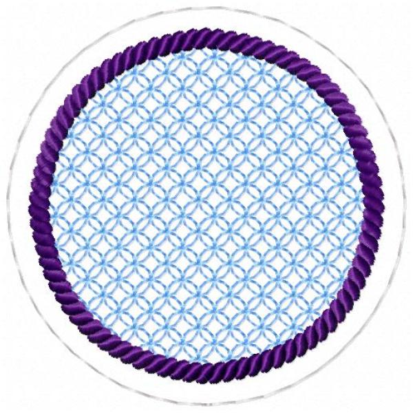 ITH-Stickdatei MugRug Untersetzer Einzeldatei für 10x10 cm